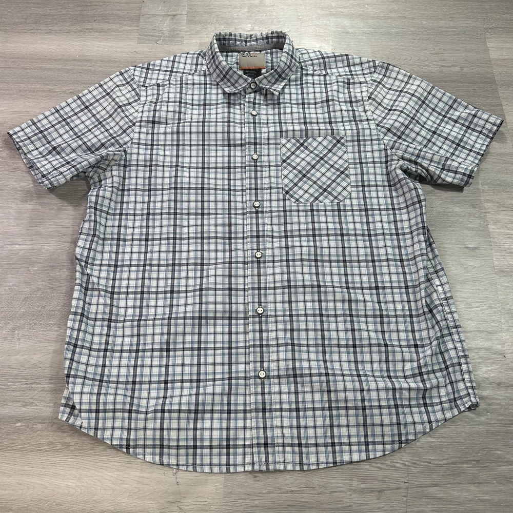 5.11 Tactical Shirt Mens Medium Blue Plaid Snap Button Up Casual Outdoor